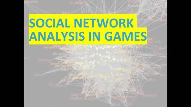 Applying social network analysis concepts to gaming