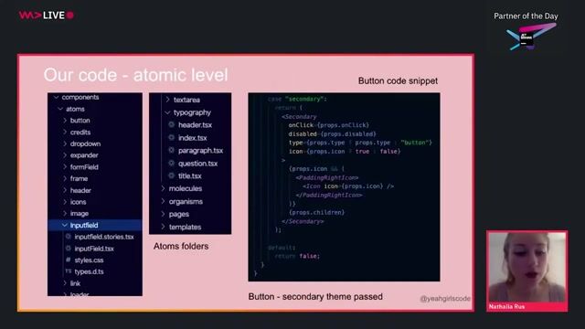 Implementing atoms and molecules in React code