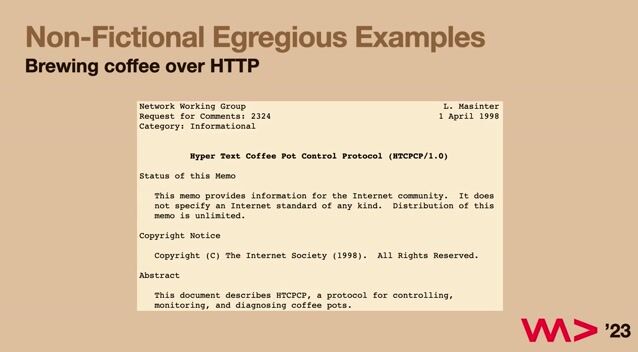 Satirizing protocol extensions with the coffee pot protocol