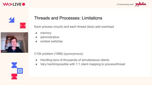 Overcoming thread limitations with event-driven programming