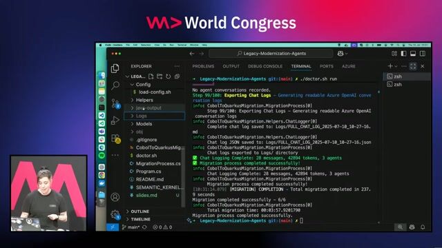 Reviewing the generated Java code and migration artifacts