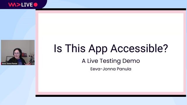 Is This App Accessible? A Live Testing Demo