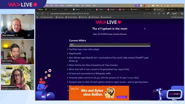 WeAreDevelopers LIVE – Inclusion, Accessibility & Automation