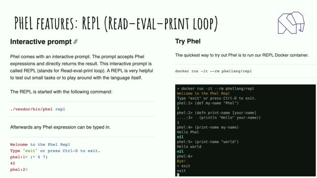 A live demo of a snake game built with Phel