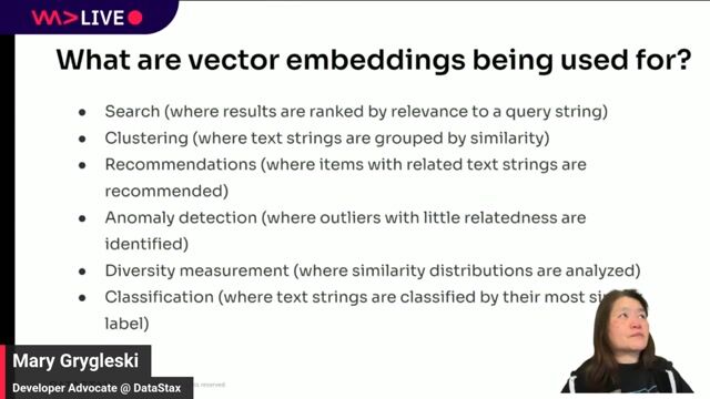 Practical use cases for vector embeddings