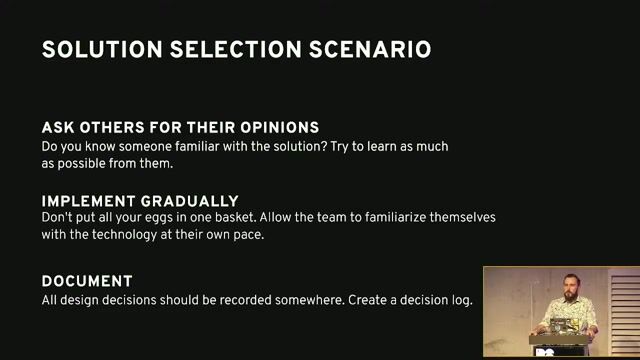 Documenting choices with an architecture decision log