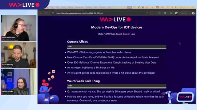 WeAreDevelopers LIVE - Modern DevOps for IoT Devices and More thumbnail