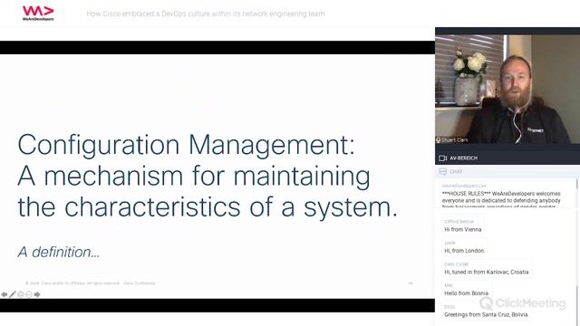 Maintaining a consistent desired state for the network