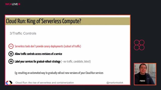 Managing deployments with traffic splitting and revisions