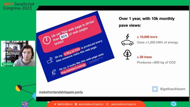 Case study of a minimal website's low carbon footprint