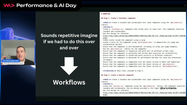 Building a workflow to automate component generation