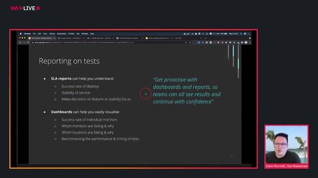 Reporting and alerting on synthetic monitor results