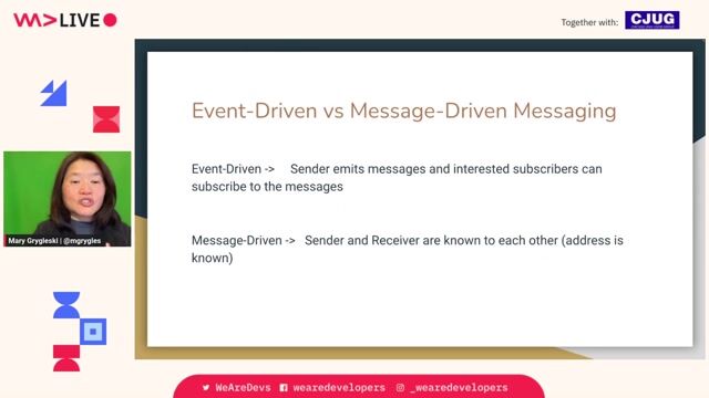 Comparing event-driven and message-driven communication