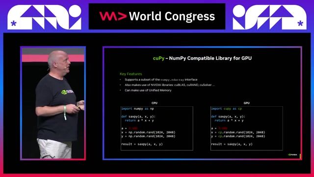 Drop-in libraries like CuPy and cuNumeric for easy acceleration