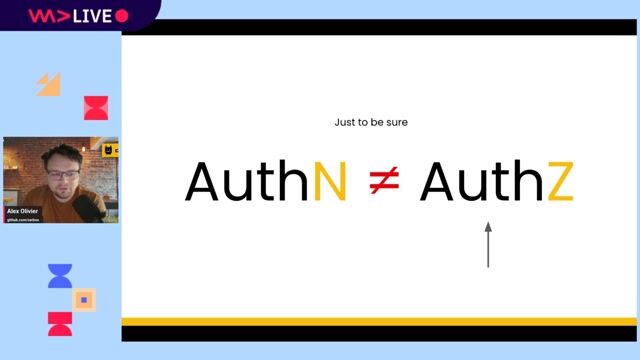 Differentiating between authentication and authorization