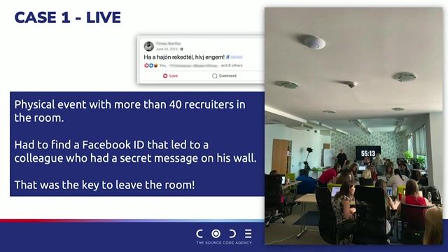 Case studies of live and online sourcing escape rooms