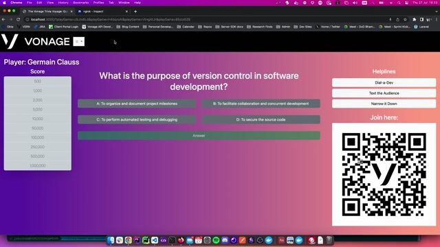 Third contestant answers questions on web and software history