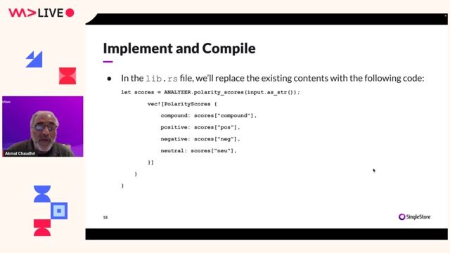 Compiling and deploying the Wasm UDF to the database