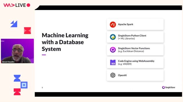 Comparing methods for machine learning with databases