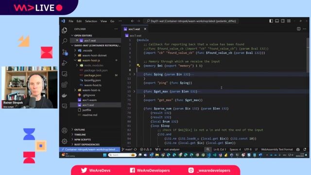 Wasm's sandboxed memory and host communication model