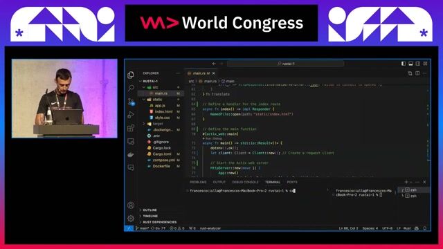 Live demo of the AI-powered translation application