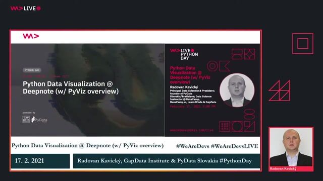 Python Data Visualization @ Deepnote (w/ PyViz overview)