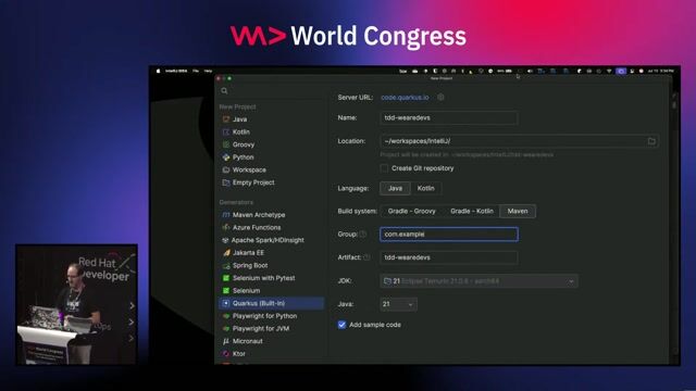 Setting up a new Quarkus project in IntelliJ