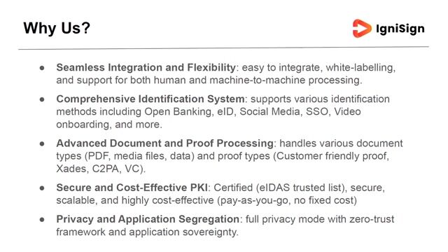 Core platform features for identity and document signing