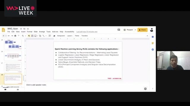 Pre-built algorithms and utilities available in Spark MLlib