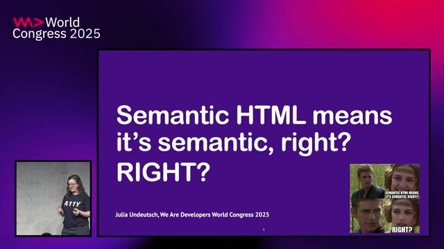 Semantic HTML means it's semantic, right? Right? thumbnail