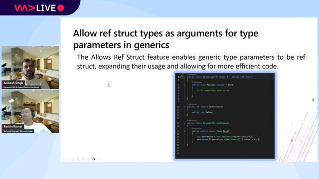 Allowing ref struct types in generic parameters