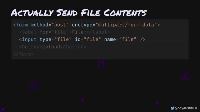 How to enable file uploads using standard HTML
