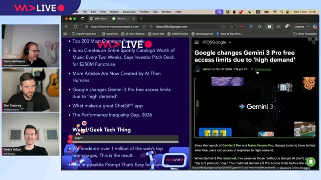 Web performance gaps and AI's struggle with logic