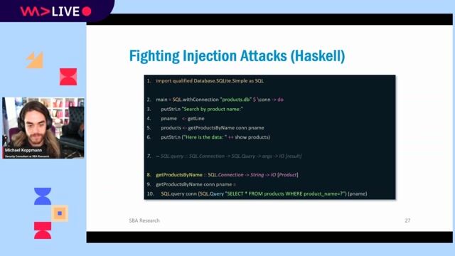 Preventing SQL injection with a query type