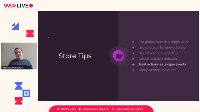Treat actions as unique events, not commands