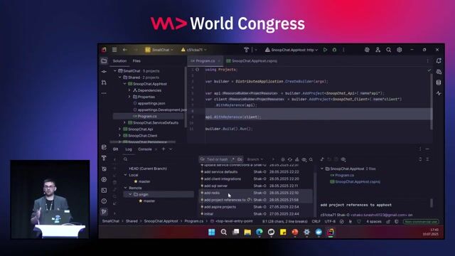 Configuring database and caching containers in the builder thumbnail
