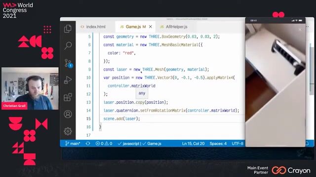 Animating 3D objects in WebXR using tweening
