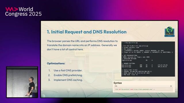 Fetching the initial HTML document from the server