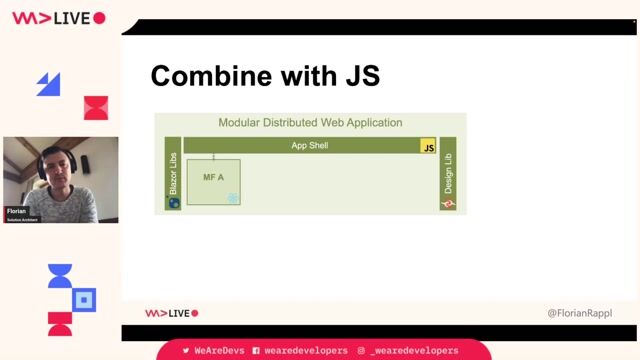 Using a JavaScript shell to host Blazor microfrontends