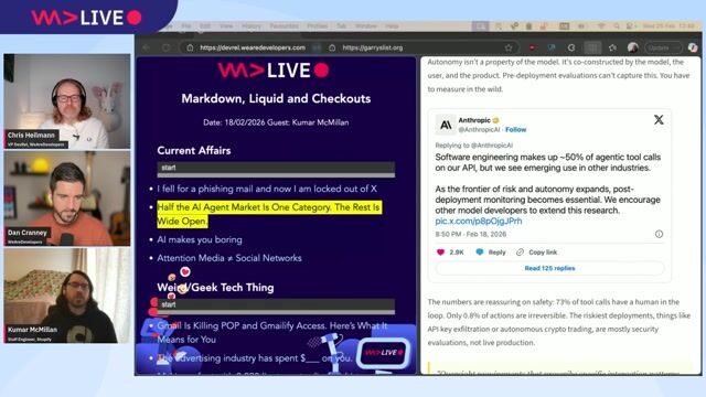 WeAreDevelopers LIVE - Markdown, Liquid and Checkouts thumbnail