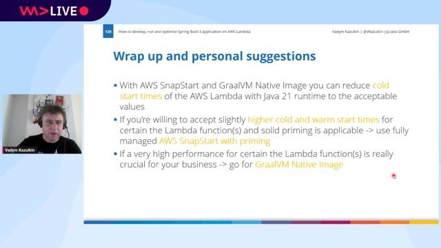 Choosing between SnapStart and GraalVM