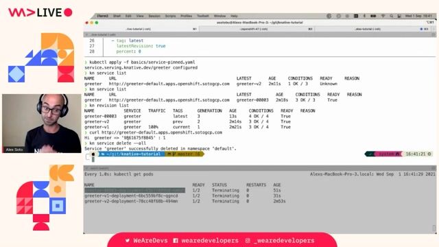 Auto-scaling Knative services based on traffic load