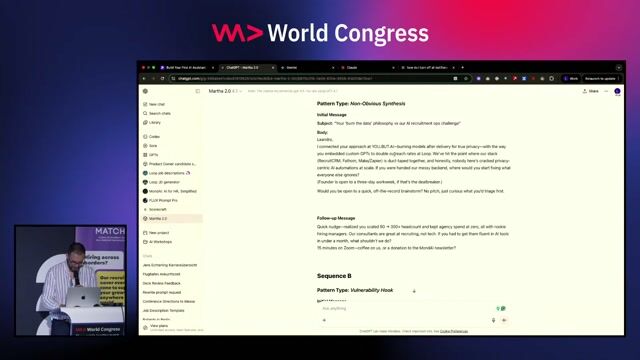 Live demo of an AI outreach assistant in action