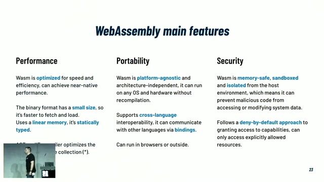 Key features and concepts of WebAssembly modules